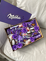 Сладкий подарок Milka Сладкий подарок на день рождение Сладкие подарки девушке Подарочные наборы сладостей