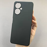 Чехол для Tecno Camon 19 (CI6n) силикон кейс с микрофиброй на телефон техно камон 19 черный o3c
