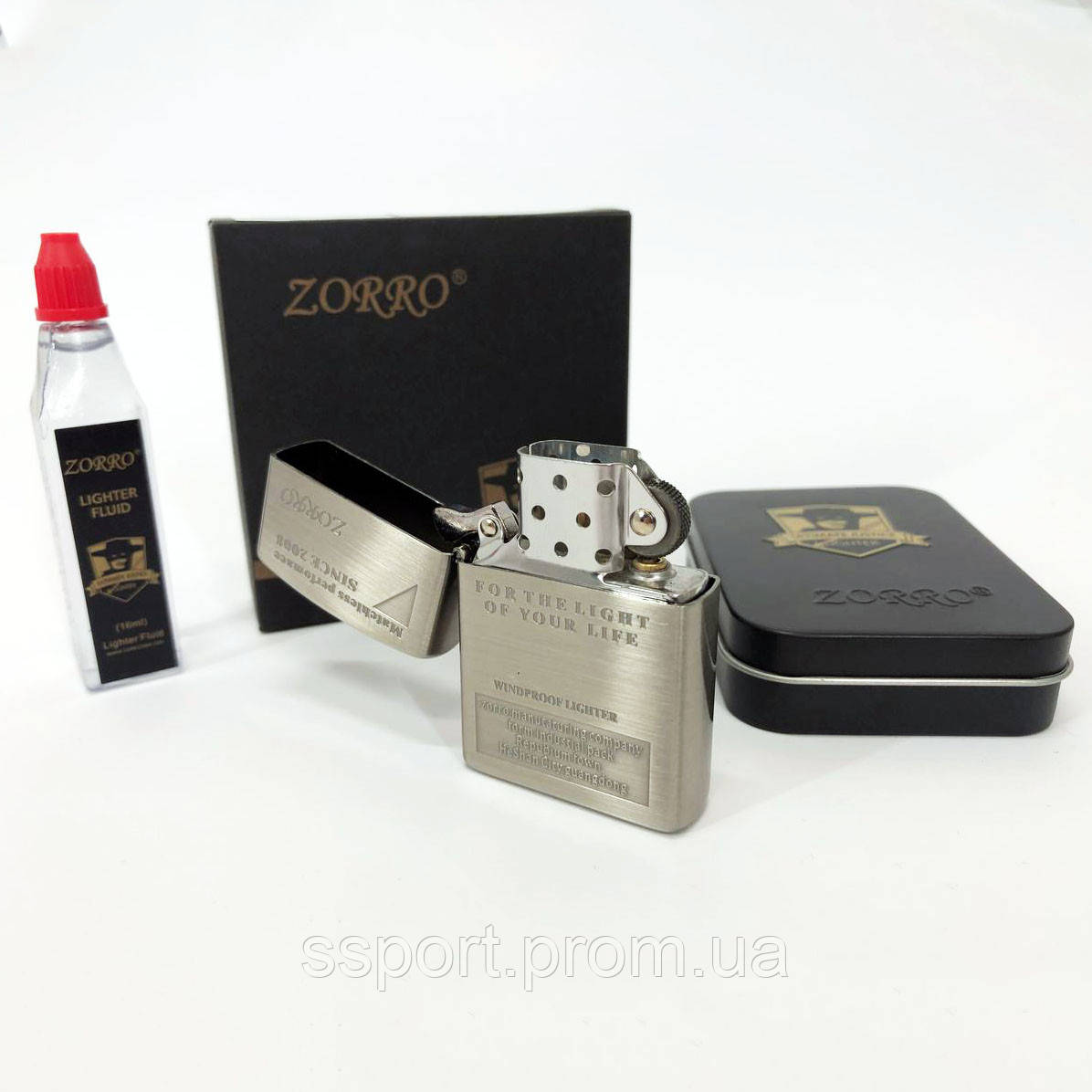 Запальничка для куріння Zorro HL-283 | Бензинова запальничка | BO-396 Запальничка бензин