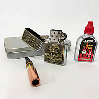 Запальничка бензинова в подарунковій коробці N3, сувенір запальничка, подарунки EZ-308 для чоловіків