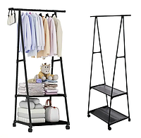 Вешалка для пальто и одежды 16-Трубка New Coat Rack / TW777 (42*55*160см / черный) (20шт)