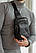 Шкіряний чоловічий слінг-рюкзак у класичному стилі Vibe, фото 3
