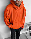 Анорак куртка чоловіча помаранчева з капюшоном однотонна кишеня кенгуру Orange, фото 2