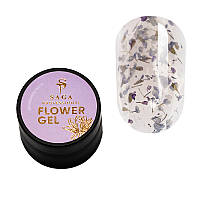 Saga Professional Flower Gel № 01 - гель с сухоцветами (фиолетовый), 5 мл