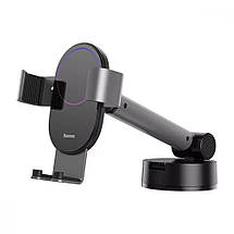 Автомобільний тримач Baseus Simplism Gravity Car Mount With Suction Base Black, фото 3