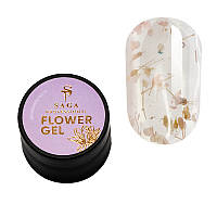 Saga Professional Flower Gel № 08 - гель с сухоцветами (розовый), 5 мл