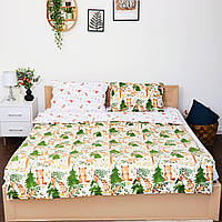 Комплект постельного белья Ранфорс «Лесные зверьки» Семейный 2 x 143 x 210 см