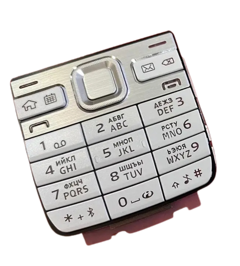 Клавіатура рос. для Nokia E52 Silver