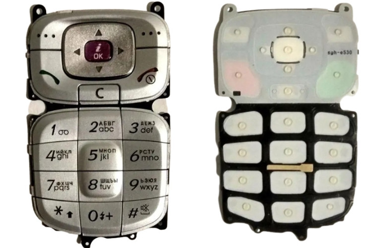 Клавіатура для телефона Samsung E530 Silver
