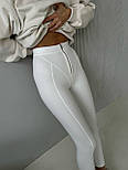 Жіночі легінси зі стрілками та з блискавкою спереду (р. S, M) 83121071, фото 6