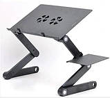 Столик підставка для ноутбука T8 з активним охолодженням 2 вентилятори, фото 2