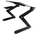 Столик підставка для ноутбука T8 з активним охолодженням 2 вентилятори, фото 4