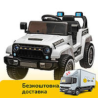 Электромобиль джип детский Jeep (2 мотора 35W, 1 аккумулятор 12V10AH, MP3) Bambi M 5109EBLR-1 Белый