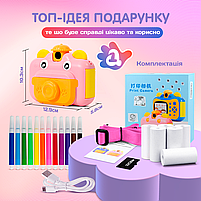 Дитячий цифровий фотоапарат A1 Блакитний. Акумулятор 1200 mAh. У комплекті фломастери, фотопапір (PHC-A1-Blue), фото 10