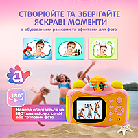 Дитячий цифровий фотоапарат A1 Блакитний. Акумулятор 1200 mAh. У комплекті фломастери, фотопапір (PHC-A1-Blue), фото 6