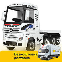 Электромобиль грузовик детский Mercedes (4 мотора 35W, 2 аккумулятора 12V7AH, MP3) Bambi M 4208EBLR-1(2) Белый