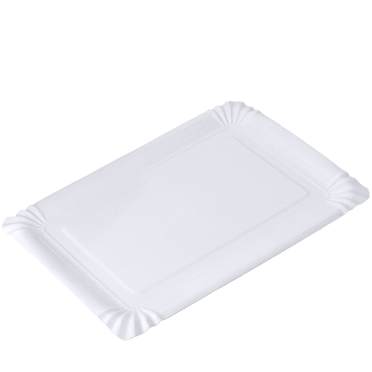 Тарілка картон ХТ 15х22 см біла