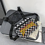 Нагрудна сумка 3025 TOYU BAG бронежилет чорно-біла картата, фото 10