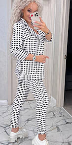 Супер стильний весняний жіночий брючний костюм з піджаком  "Меланія"-розмір:від S до 3XL