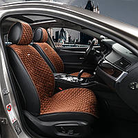 Накидки на сидіння авто Elegant Palermo EL 700 205 з алькантари передні коричневі