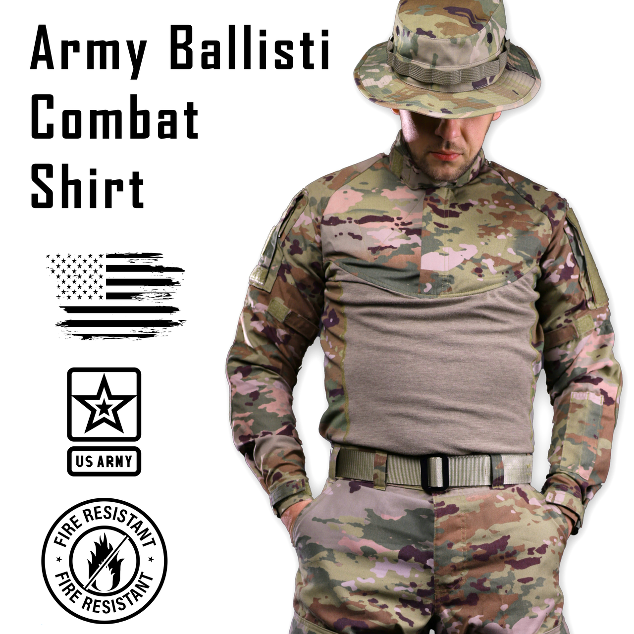 Огнестойкая рубашка с кевларом, Размер Medium, Army Ballistic Combat ...
