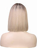 Перука блондинка Mildiso з короткою бахромою для жінок, фото 3