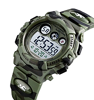 Дитячий наручний годинник Skmei 1547 Kids Зелений камуфляж