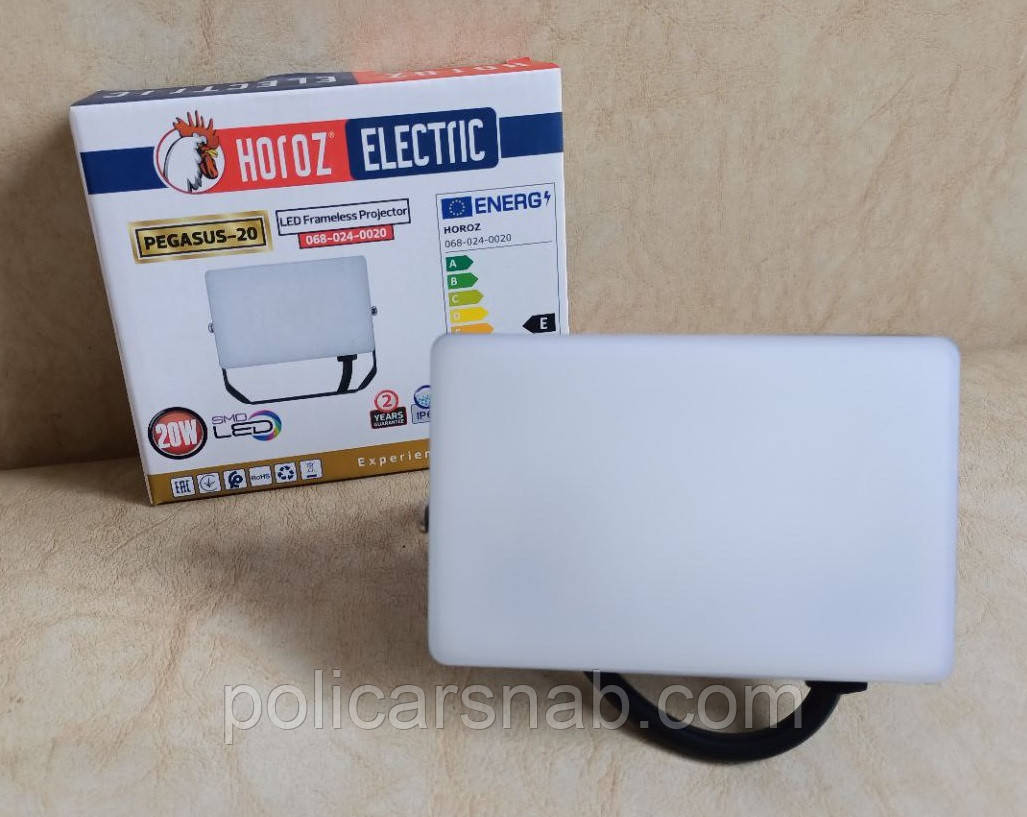 Прожектор безрамковий безкаркасний світлодіодний портативний LED світильник PEGASUS-20 20 Вт 6400 К SMD, фото 1