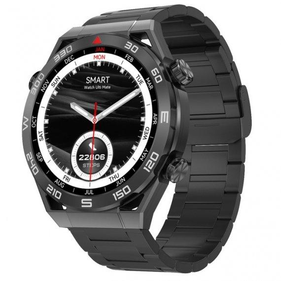 Чоловічий наручний розумний годинник Smart Ultramate з GPS (Black), фото 1