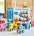 Дитяча математична розвиваюча гра магнітний потяг ААА-30 Вагони на магнітах, фото 5