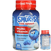 The Smurfs жевательные мультивитамины для детей от 3 лет ягодный вкус 60 жевательных конфет комплекс США добав