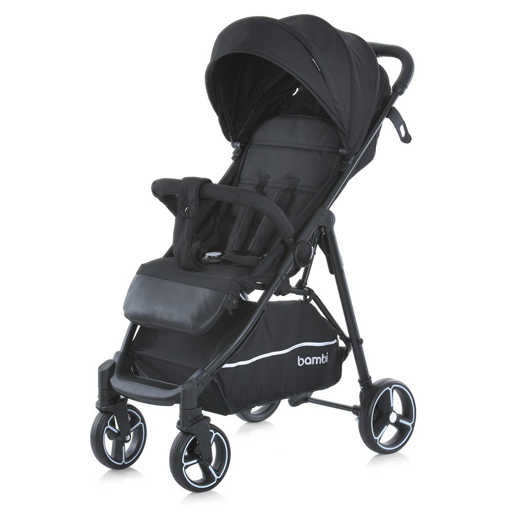 Коляска прогулянкова дитяча Bambi M 4249-2 Black Matt Чорна