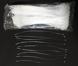 Кільцева волосінь 7" (17,8 см.)  КОНУС 1000 шт. для бирок і ярликів, кільцеві біркотримачі