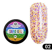 Гель-фарба "SAND GEL" Global Fashion 5 гр №02