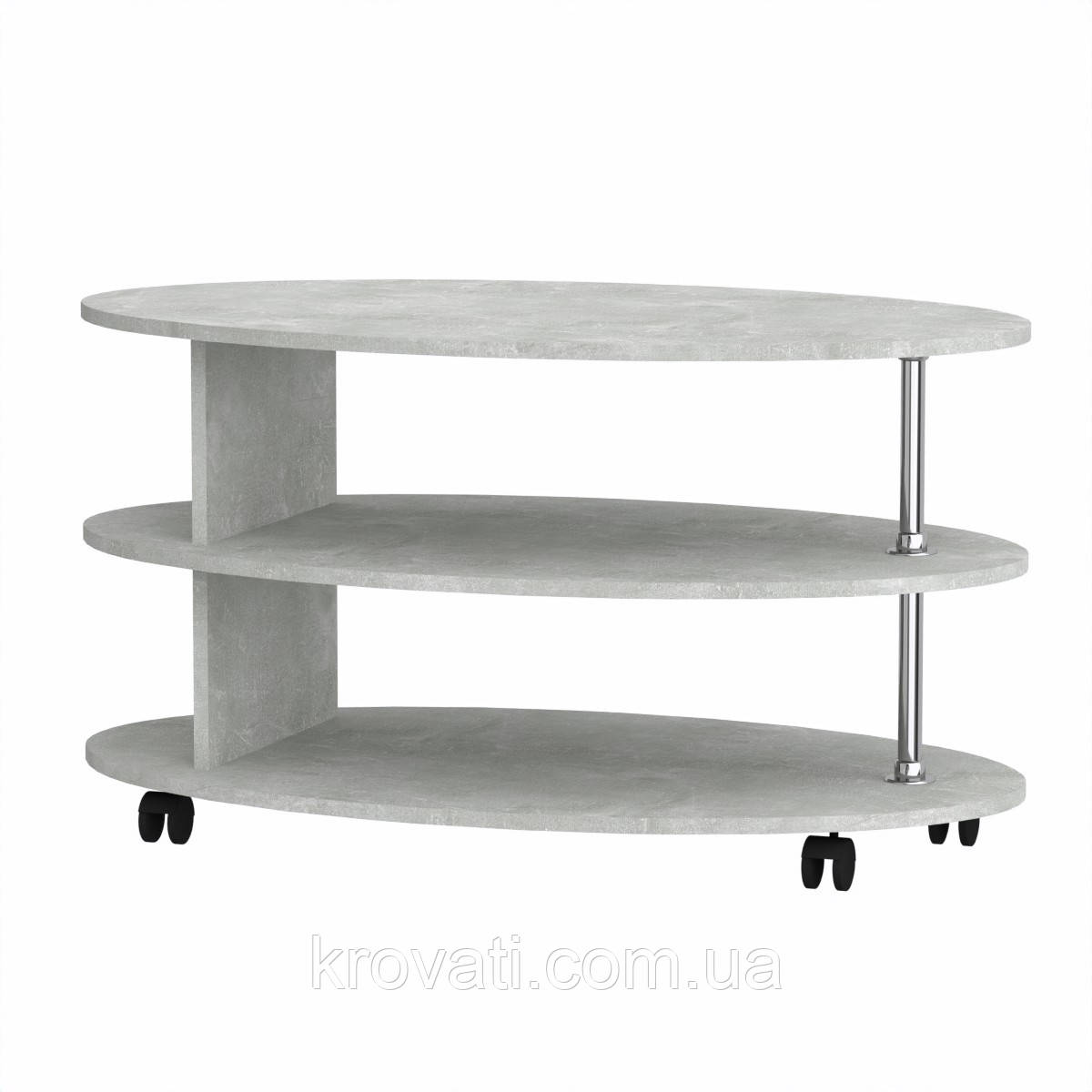 Овальний журнальний стіл Соната, Компаніт, Ательє світлий