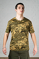 Футболка пиксель coolmax армейская камуфляжная уставная пиксельная поло мужская для зсу летнее для военных
