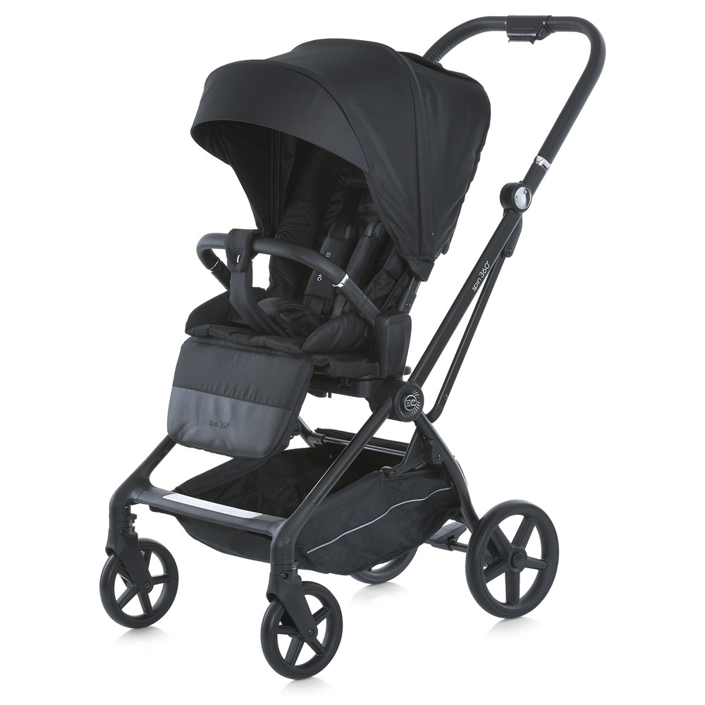 Коляска прогулянкова дитяча El Camino SPIN ME 1138 Black Чорна