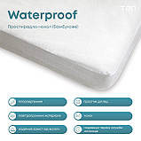 Наматрацник чохол водонепроникний "WATERPROOF" Бамбук 200х200х30 см, фото 3