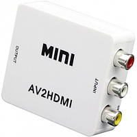 Конвертер адаптер аудіо відео RCA HDMI на тюльпан AV перетворювач в аналоговий AV сигнал