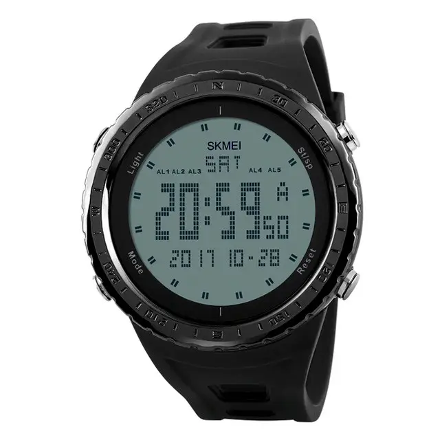 Чоловічий спортивний наручний годинник Skmei 1246 (Чорний), фото 1