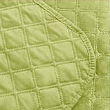 Покривало Велюрове м'яке Салатове Полуторний розмір 150х210 см ромб/круглий, фото 3