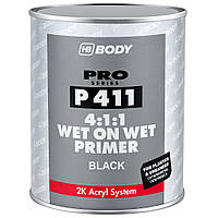 Акриловый грунт "мокрый по мокрому" без отвердителя черный Body P411 Wet On Wet 4:1:1 1л