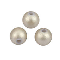 Намистини пластик Finding Кругла куля Матово-золотистий 6 мм діаметр