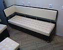 Стильний кухонний диванчик Леонис з бічною спинкою та утяжкою (виготовлення під розмір замовника), фото 4