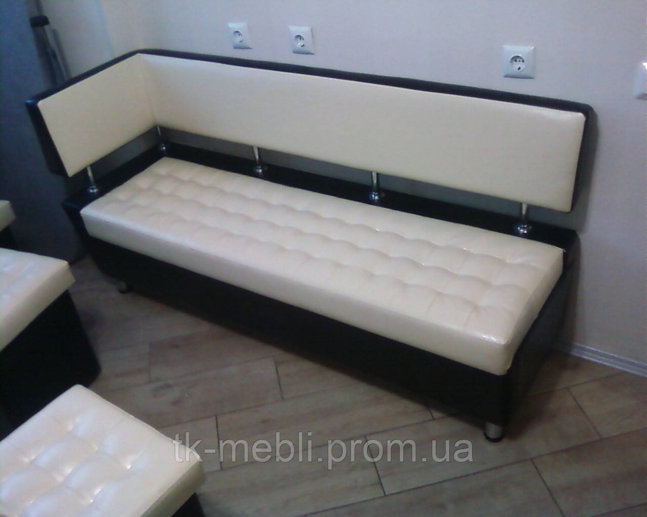 Кухонный диванчик с нишей для хранения Леонис с боковой спинкой и утяжкой - фото 5 - id-p747910239