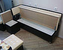 Стильний кухонний диванчик Леонис з бічною спинкою та утяжкою (виготовлення під розмір замовника), фото 5