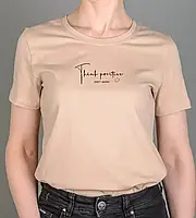 Футболка жіноча Think Positive 2314ж (Уп.4шт M-XXL), Бежевий