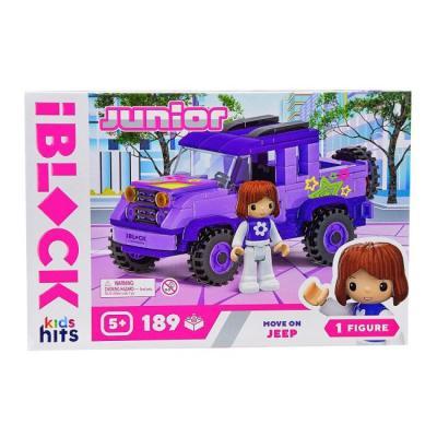 Конструктор Kids hits IBLOCK JUNIOR Дівчатка, Рухайся на джипі, 189 дит, KH08/002/3