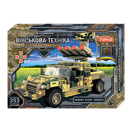 Конструктор Teko військова техніка 393 деталі Зенітно-розкетний комплекс, 83080, фото 1