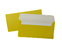 Конверты ДЛ с отрывной лентой Желтый 100 шт 110 х 220 мм. (2240)